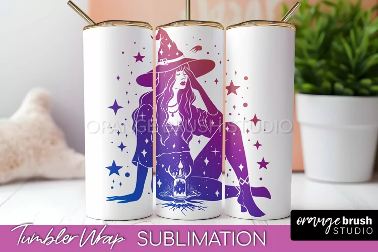 Celestial Tumbler Wrap, Boho Sublimation, Mystical Tumbler
