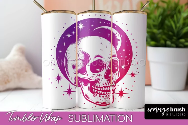 Celestial Tumbler Wrap, Boho Sublimation, Mystical Tumbler