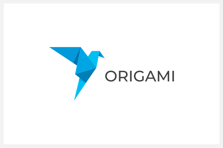 Origami Bird Logo Vector Illustration