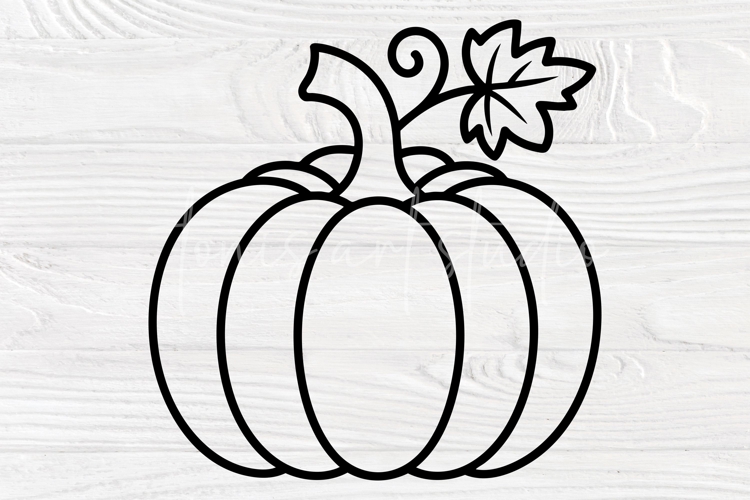 Pumpkin Outline SVG | Fall Thanksgiving Cut Files Cricut