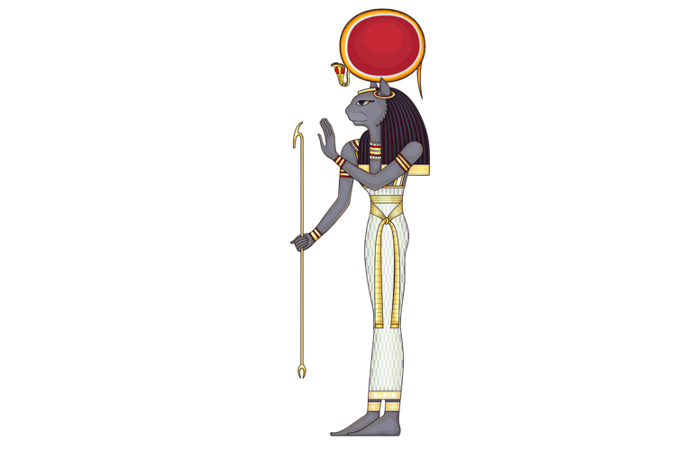 Bastet.Egyptian ancient symbol. Culture.Design element.