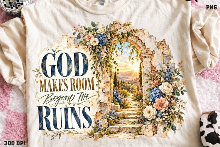 Grace Still Blooms Shirt PNG, Christian Floral Grace Shirt D example image 1