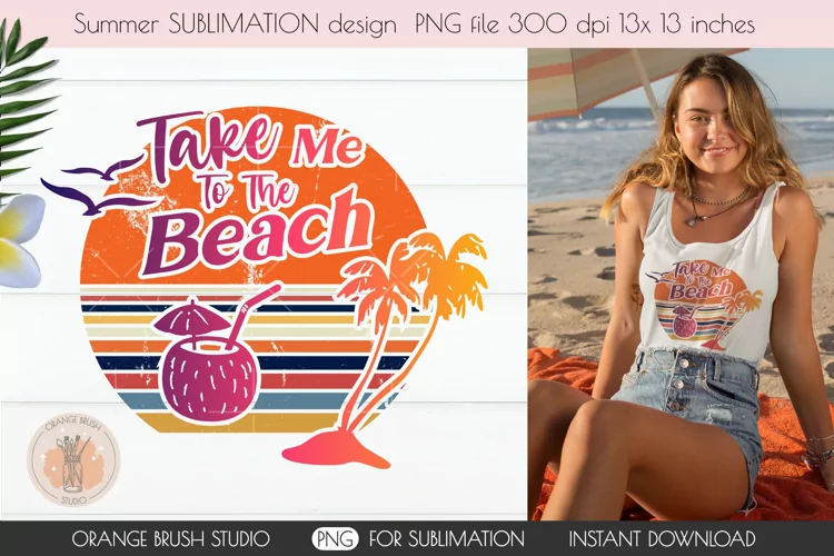 Beach Sublimation Design Summer Vibes PNG file