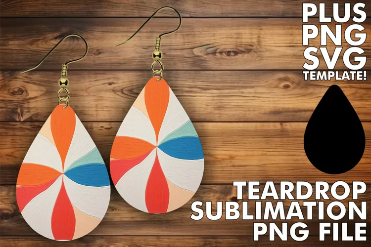 Stylish Teardrop Earring Sublimation