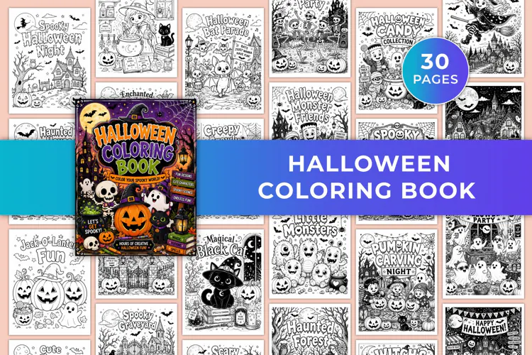 Halloween Coloring Book Kdp interiors