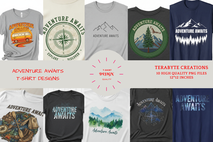 ADVENTURE AWAITS T-SHIRT DESIGNS