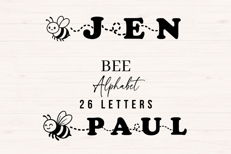 Bee Monogram Svg Image 15