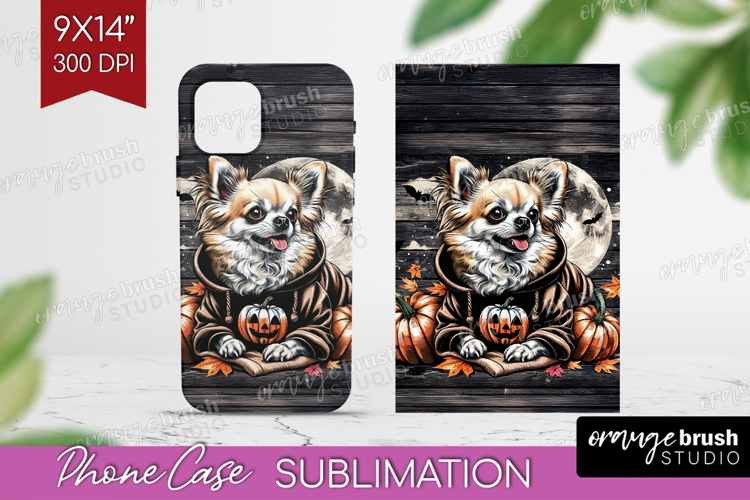 Chihuahua Dog Phone Case PNG Halloween Case PNG Sublimation