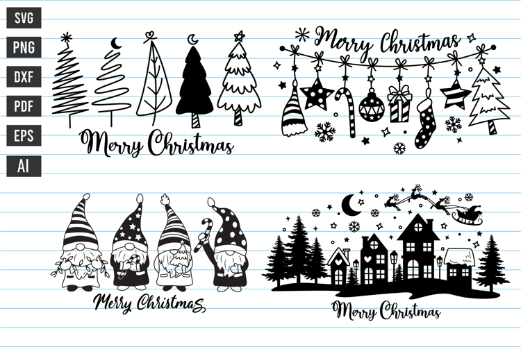 Christmas Svg, Merry Christmas Svg, Christmas Tree Svg