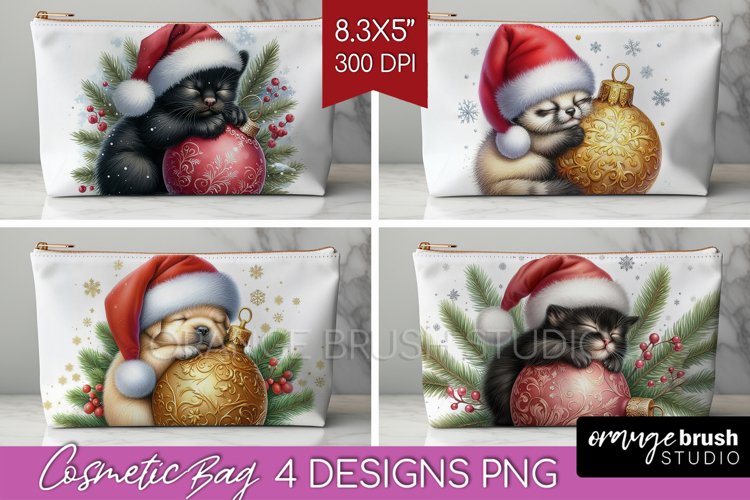Christmas Animals Cosmetic Bag - Cute Christmas Makeup Bag example image 1