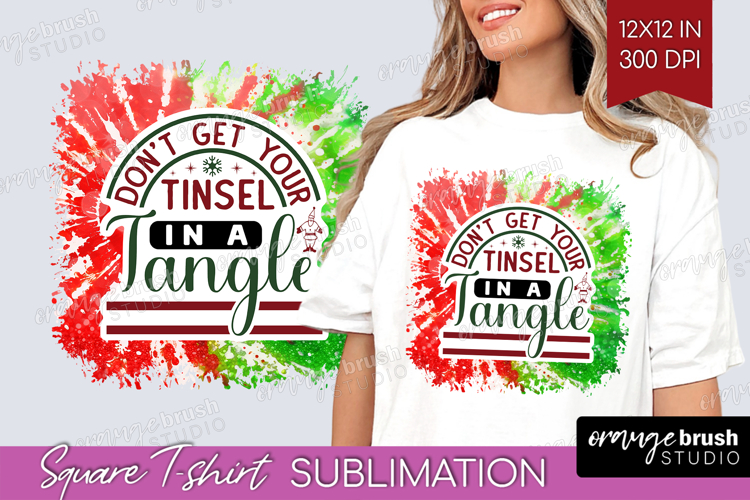 Sarcastic Christmas Quote Square Tshirt Background - Tie Dye