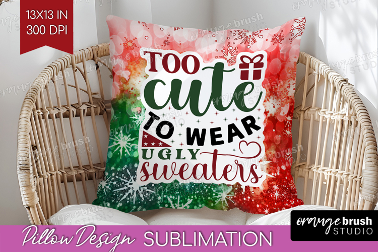 Sarcastic Christmas Quote Pillow Sublimation - Tie Dye Cover