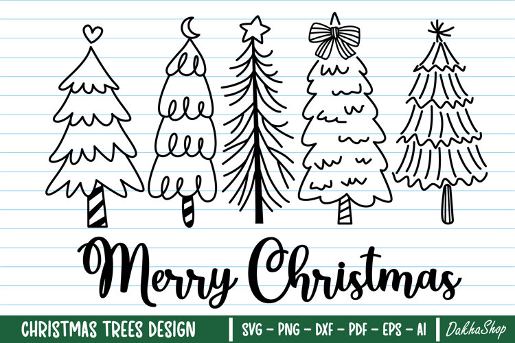 Christmas Svg, Merry Christmas Svg, Christmas Tree Svg example image 1