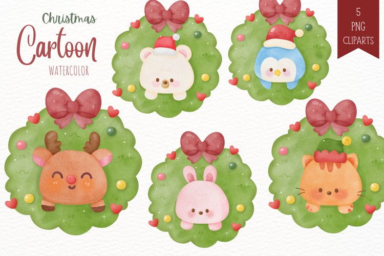 Christmas Wreath Clipart Image 17