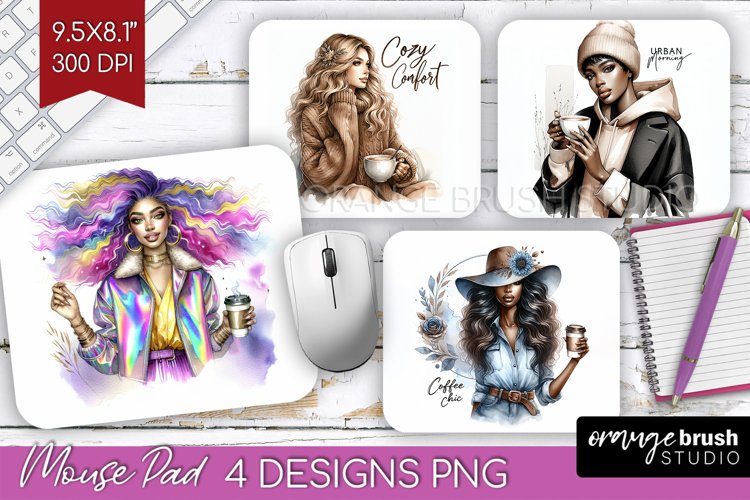 Coffee Girl Mouse Pad Sublimation - Coffee Lover Mousepad