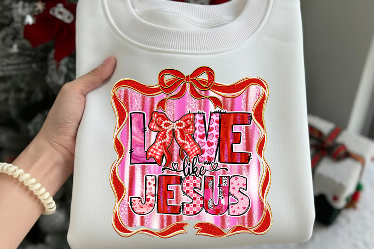 Love Like Jesus png, Valentine Christian png