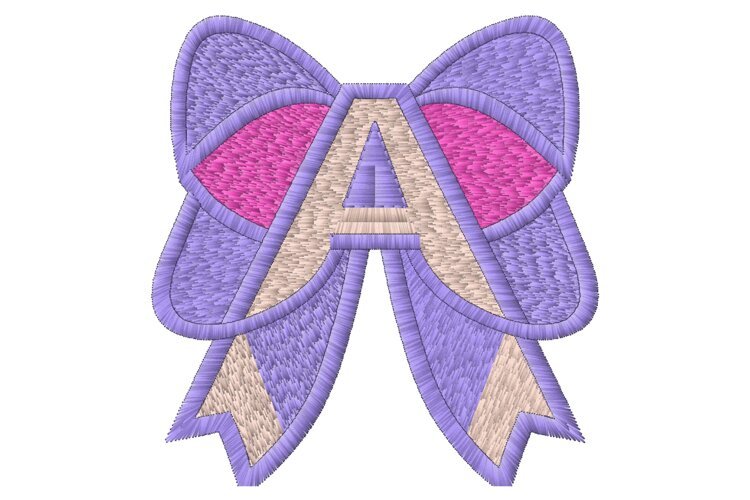 Floral Garden Bow Machine Embroidery example image 1