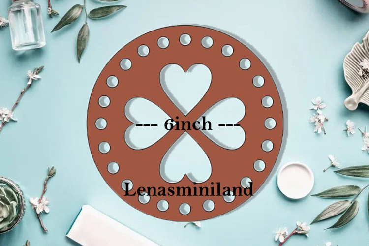 Basket base embroidery floss organizer 6 inch digital file