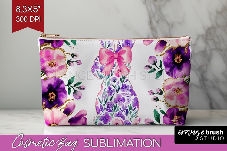 Coquette Easter Cosmetic Bag - Easter Makeup Bag PNG