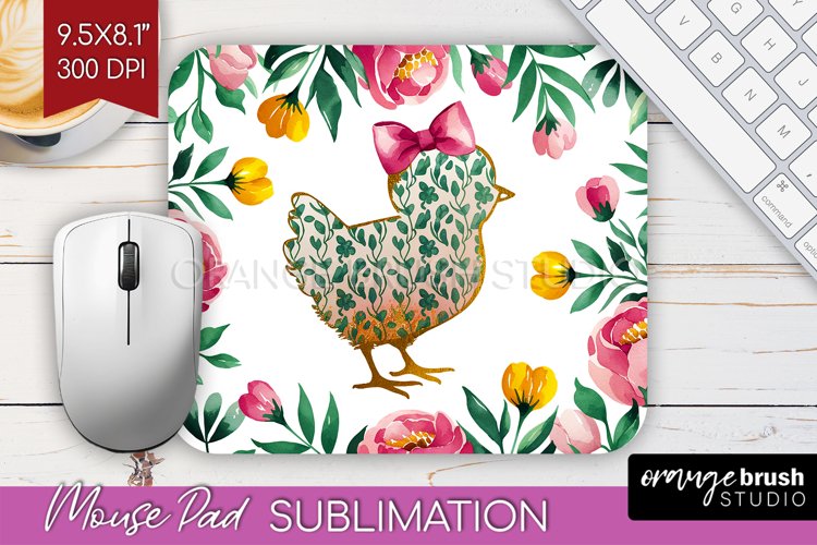Coquette Easter Mouse Pad Sublimation - Easter Mousepad PNG