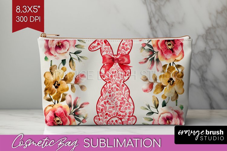 Coquette Easter Cosmetic Bag - Easter Makeup Bag PNG