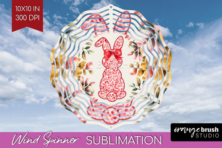 Coquette Easter Wind Spinner Sublimation PNG - Easter Round