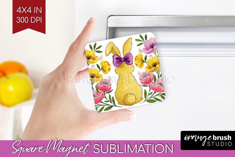 Coquette Easter Magnet Sublimation - Easter Square Magnet