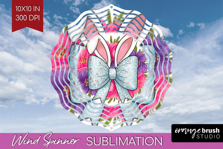 Coquette Easter Wind Spinner Sublimation PNG - Easter Round