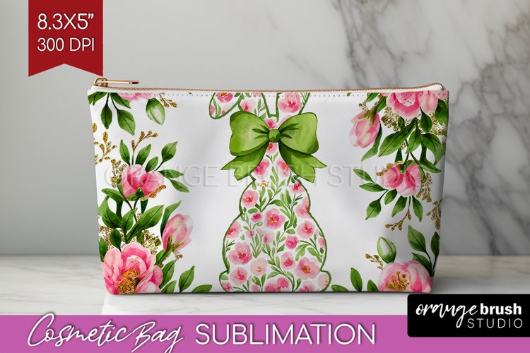 Coquette Easter Cosmetic Bag - Easter Makeup Bag PNG