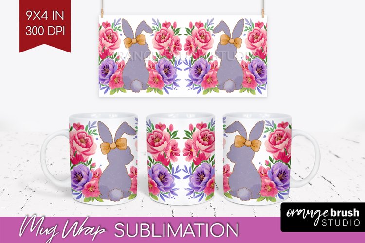 Coquette Easter Mug Wrap - Easter Mug PNG Sublimation