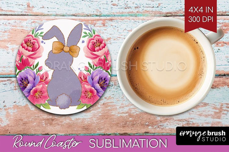 Coquette Easter Round Coaster - Easter Coaster PNG