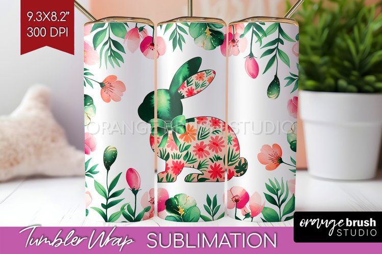 Coquette Easter Tumbler Wrap - Easter Tumbler PNG