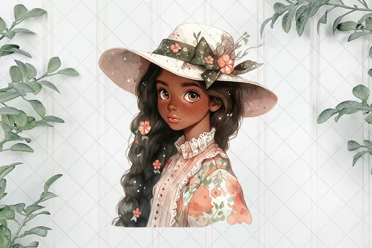 Cottagecore Ebony Girl Sublimation