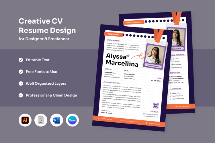 Elegant CV with Visual Character