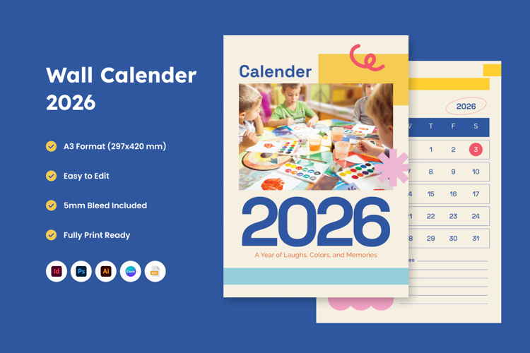 Colorful Education Wall Calendar