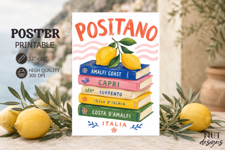 Amalfi Coast Book Poster