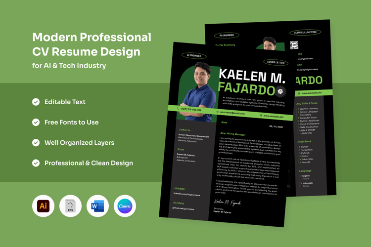 Modern Tech Industry CV Resume