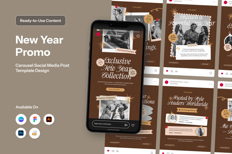 New Year Sale Carousel Post