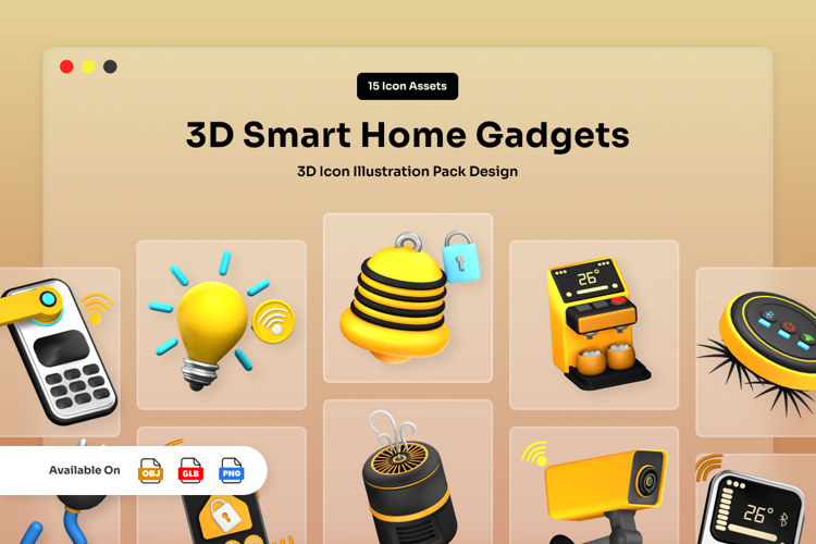 Smart Gadget 3D Icon Set