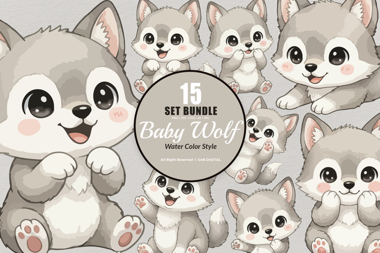Cute Wolf Drawing Image 8
