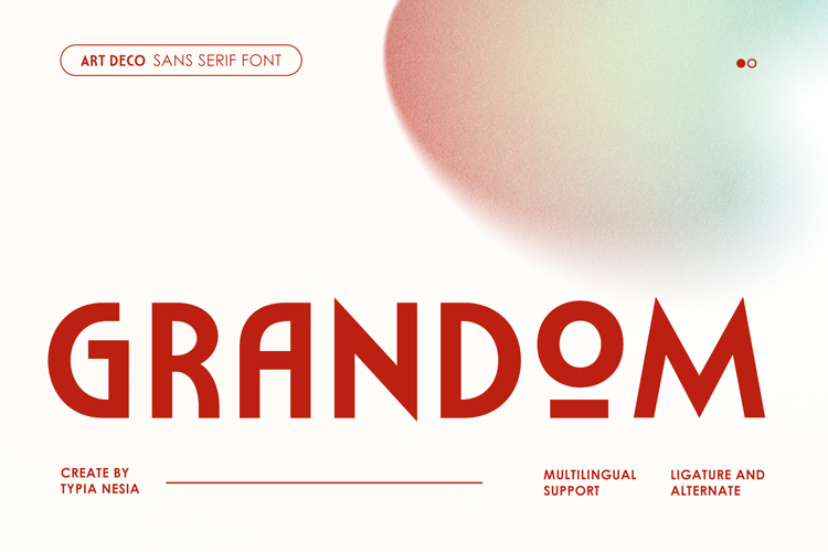 Grandom - Bold Modern Art Deco Logo Font