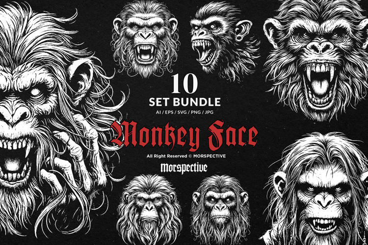 Monkey Svg Image 13