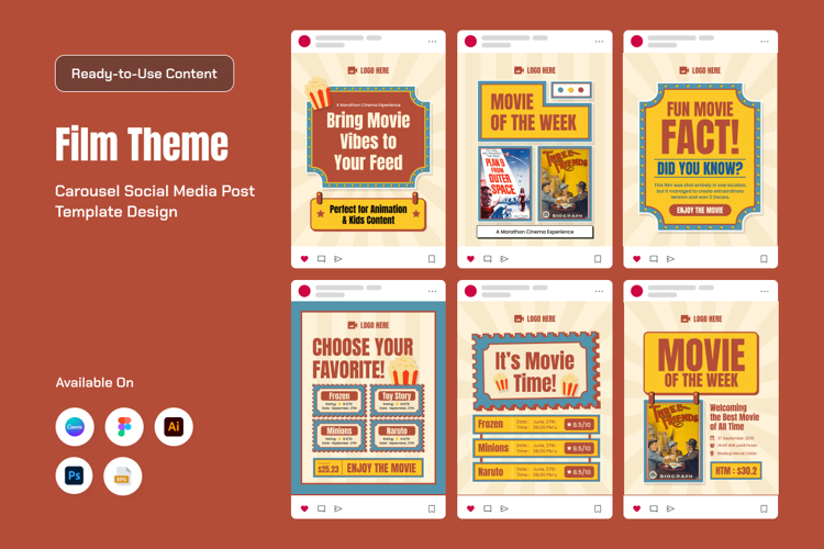 Cinematic Movie Carousel Layout