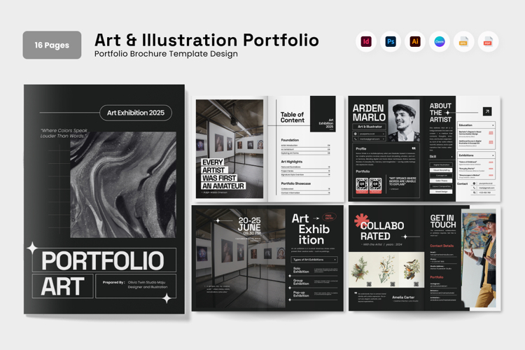 Modern Illustration Portfolio Brochure
