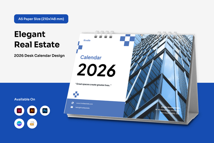 Luxury Real Estate Desk Calendar