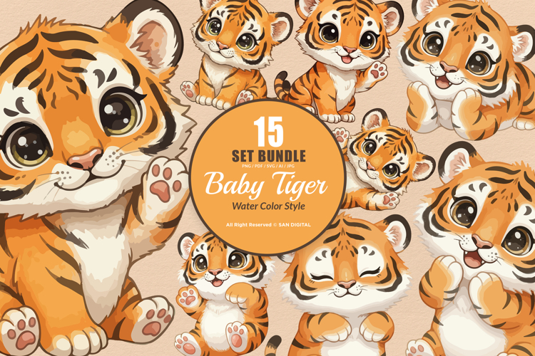 Tiger Cartoon Image 12