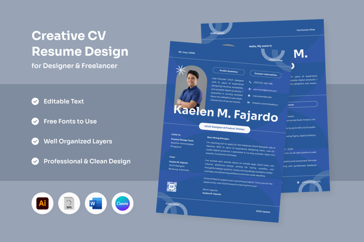 Stylish CV for Modern Designers