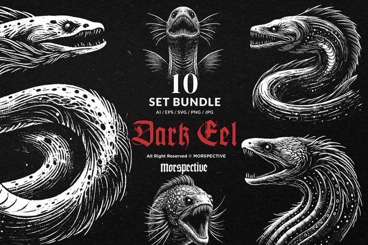 10 Bundle Dark Art Eel Aquatic Fish Tail Electric Snake