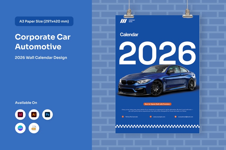 Corporate Automotive Calendar Design