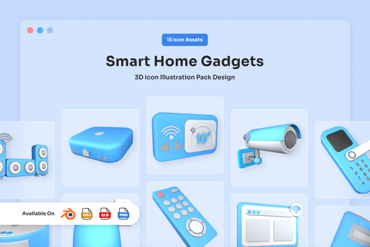 Smart Home 3D Icon Collection